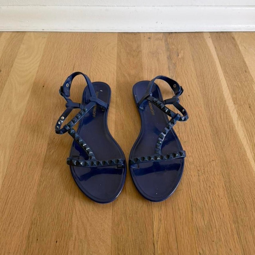 Rebecca Minkoff navy blue studded sandals